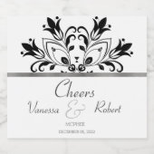 黒フローラ曼荼羅 スパークリングワインラベル (シングルラベル)