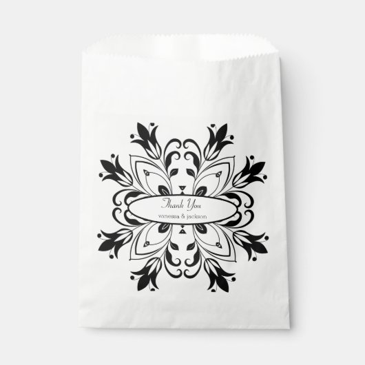 黒フローラ曼荼羅 フェイバーバッグ (正面)