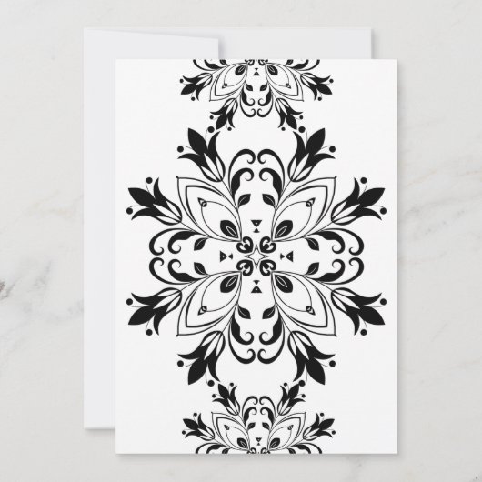 黒フローラ曼荼羅 招待状 (裏面)