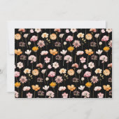 黒フローラ水彩野草卒業 案内状 (裏面)