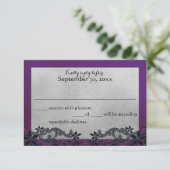 黒フローラ紫と銀応答 出欠カード (スタンド正面)