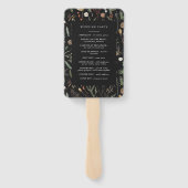 黒フローラ結婚植物性モダンエレガント秋 ハンドファン (裏面)