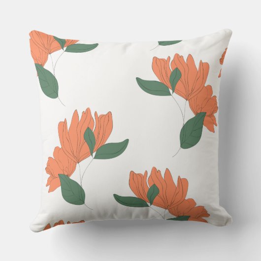 黒フローラ美容ピローカバー クッション (裏面)