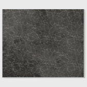 黒フローラ花葉樹包み紙 ラッピングペーパー (フラット)