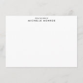 黒フローラ金ゴールド文字サンキューカード ノートカード (裏面)