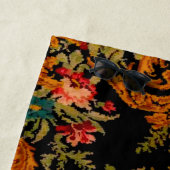 黒フローラ ビーチタオル (インサイチュ)