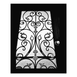 黒フローラ フォトプリント           