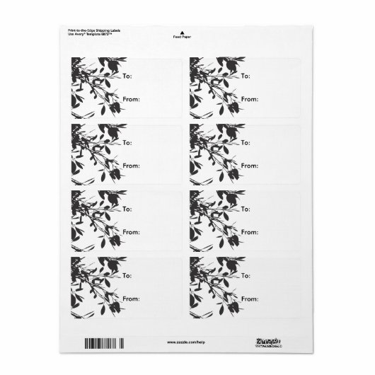 黒フローラ ラベル (フルシート)