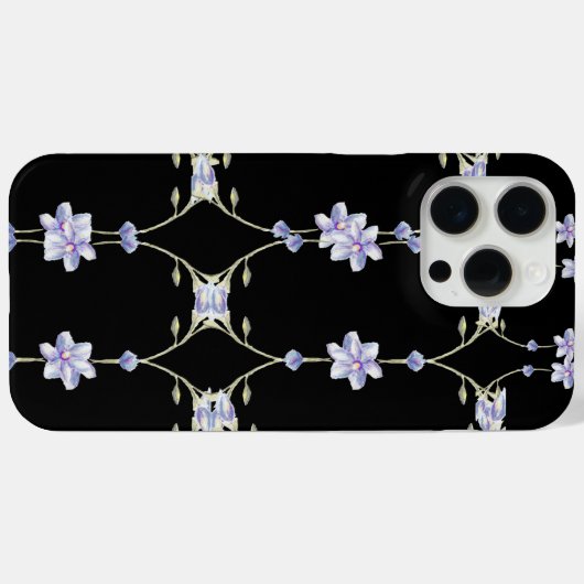 黒フローラ Case-Mate iPhoneケース (裏面 (横))