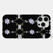 黒フローラ iPhoneケース (裏面横)