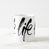 黒ブラシで描く人生 コーヒーマグカップ (中央)