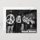 黒ブロックはがき ポストカード (正面/裏面)