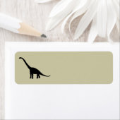 黒ブロントサウルス恐竜の影ディノ ラベル (インサイチュ)