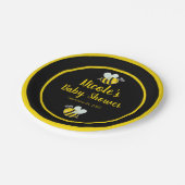 黒ブンブンいう音&イエロービーテーマベビーシャワー ペーパープレート (アングル)