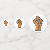 黒プライド拳の統一歴史の統一アフリカの茶色 コンフェッティ (裏面)