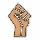 黒プライド拳の統一歴史の統一アフリカの茶色 シール (正面)