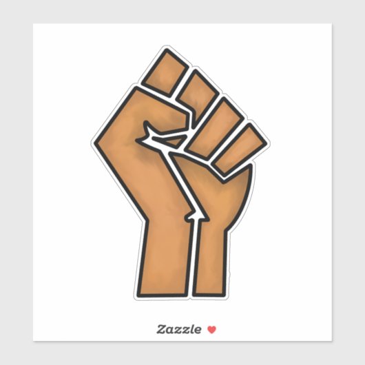 黒プライド拳の統一歴史の統一アフリカの茶色 シール (シート)