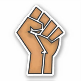黒プライド拳の統一歴史の統一アフリカの茶色 シール
