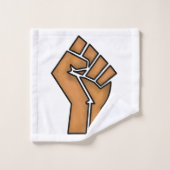 黒プライド拳の統一歴史の統一アフリカの茶色 バスタオルセット (ウォッシュタオル)