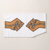 黒プライド拳の統一歴史の統一アフリカの茶色 バスタオルセット (ハンドタオル)