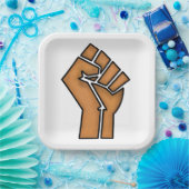 黒プライド拳の統一歴史の統一アフリカの茶色 ペーパープレート (パーティー)