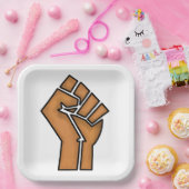 黒プライド拳の統一歴史の統一アフリカの茶色 ペーパープレート (パーティー)