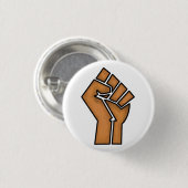 黒プライド拳の統一歴史の統一アフリカの茶色 缶バッジ (正面&裏面)