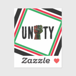 黒プライド赤い緑の拳パンアフリカ国旗の団結 シール