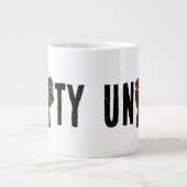 黒プライド赤い緑の拳パンアフリカ国旗の団結 ジャンボコーヒーマグカップ (正面)