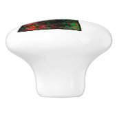 黒プライド赤い緑の拳パンアフリカ国旗の団結 セラミックノブ (側面)