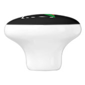 黒プライド赤い緑の拳パンアフリカ国旗の団結 セラミックノブ (側面)