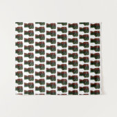 黒プライド赤い緑の拳パンアフリカ国旗の団結 タペストリー (正面(横))