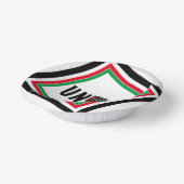 黒プライド赤い緑の拳パンアフリカ国旗の団結 ペーパーボウル (傾斜あり)