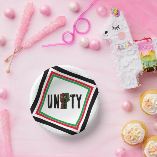 黒プライド赤い緑の拳パンアフリカ国旗の団結 ペーパーボウル (パーティー)