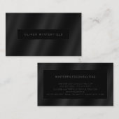 黒プロフェッショナルエレガントモダン勾配 名刺 (正面/裏面)
