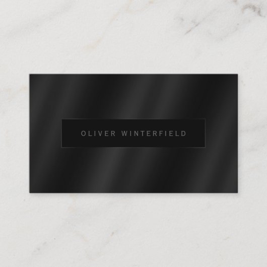 黒プロフェッショナルエレガントモダン勾配 名刺 (正面)