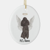 黒プードル 追悼記念 セラミックオーナメント (右)