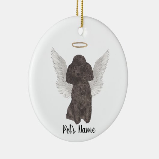 黒プードル 追悼記念 セラミックオーナメント (右)