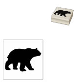 黒ベアラゴムスタンプ素朴 ラバースタンプ (押印)