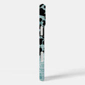 黒ベクターダマスクヴィンテージ青 Case-Mate iPhoneケース (裏面 / 右)