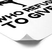 黒ベルト白ベルト拒絶 ポスター (角)