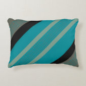 黒ベージュとティール（緑がかった色）アクセント枕 アクセントクッション (正面)