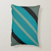 黒ベージュとティール（緑がかった色）アクセント枕 アクセントクッション (裏面(縦))