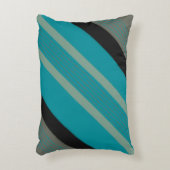 黒ベージュとティール（緑がかった色）アクセント枕 アクセントクッション (正面(垂直))