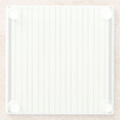 黒ベージュの垂直ストライプパターン ガラスコースター (裏面)