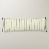 黒ベージュの垂直ストライプパターン ボディピロー (裏面)