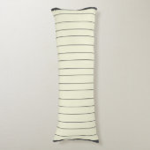 黒ベージュの垂直ストライプパターン ボディピロー (正面縦)