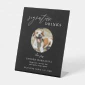 黒ペットのシグネチャードリンク結婚ズバー 台座サイン (正面)