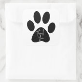 黒ペットの動物の手のプリント スクエアシール (バッグ)