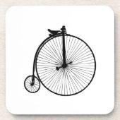 黒ペニーの農耕用ヴィンテージ自転車 コースター (正面)